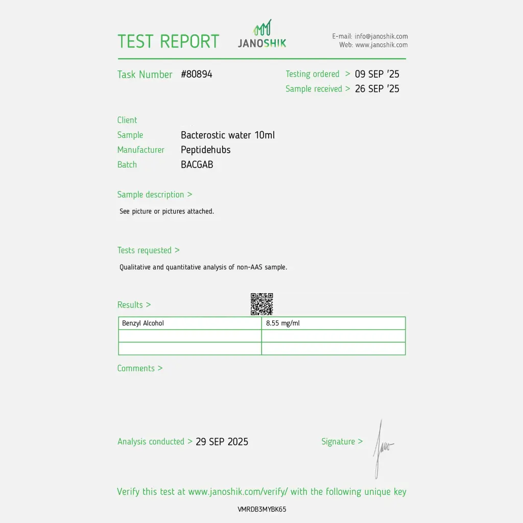 Bacteriostatic Water